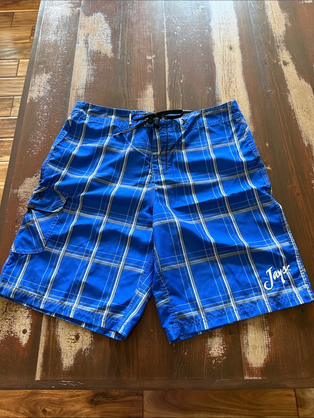 Hurley Blue Plaid Men’s Board Shorts